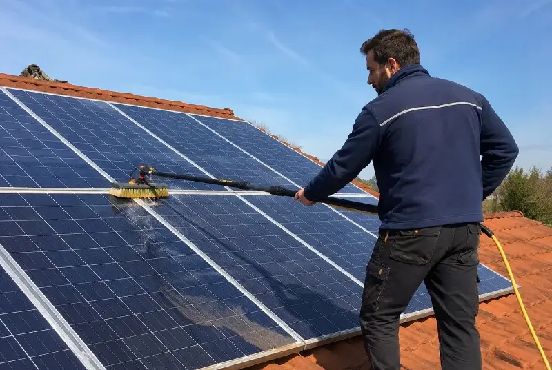 Nettoyage et entretien de panneaux solaires à la Marne
