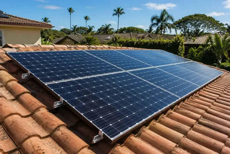 Installation de panneaux solaires à la Marne